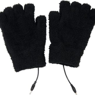 USB 5V Composite Heating Element Warming Half Finger Stretchy Gloves